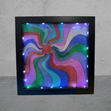 Tableau de style vitrail illuminé