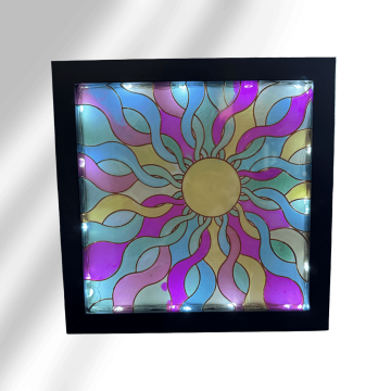 Lighted Stained glass style painting (1)